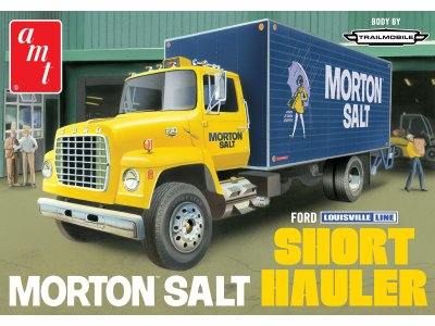 1:25 AMT 1424 Ford Louisville Line Truck Morton Salt Short Hauler - Amt1424 1 - AMT1424