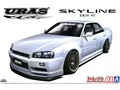 1:24 Aoshima 05534 Nissan Skyline URAS Type-R ER34 - Ao05534 - AO05534
