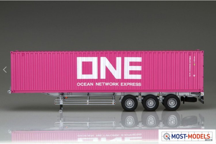 1:32 Aoshima 05584 Nippon Trex Trailer w Container Ocean Network Express (ONE) - Ao05584 3 - AO05584