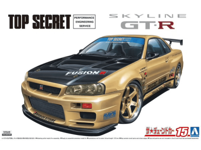 1:24 Aoshima 05984 Top Secret BNR34 Skyline GT-R '02 - Nissan - Ao05984 top secret skyline gt r - AO05984