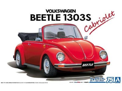 1:24 Aoshima 06154 Volkswagen VW 15ADK Beetle 1303S Cabriolet - 1975 - Ao6154 - AO06154