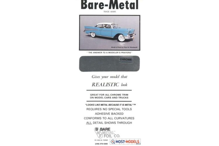 Bare Metal Foil 001 Chrome Foil - Baremetalfoil001 chrome 1 - BMF001-XS