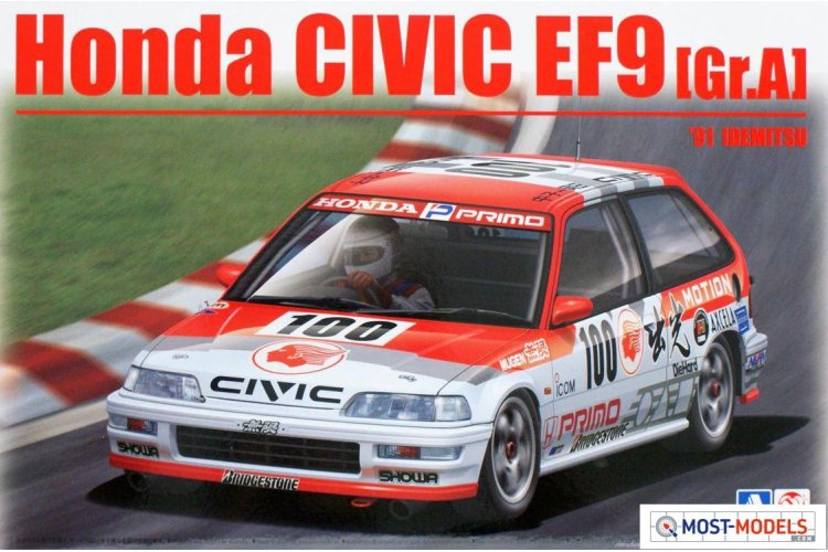 1:24 Beemax 24018 Honda Civic EF9 Group A '91 Idemitsu - Bee b24018 - BEE24018