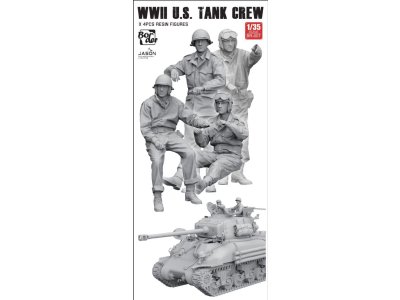 1:35 Border Model BR007 WWII Amerikaanse Tankbemanning - 4 Resin Figuren - Bmbr007 1 - BMBR007