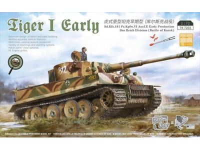 1:72 Border Model TK7203 Tiger 1 - VI Ausf. E - Early of Das Reich - Bmtk7203 - BMTK7203