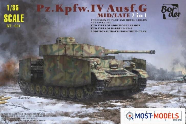 1:35 Border Model BT001 Pz.Kpfw.IV Ausf.G Mid/Late 2 in 1 - Borbt001front 1 - BMBT001