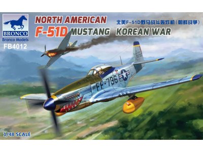 1:48 Bronco FB4012 North American F-51D Mustang Korean War - Broncofb4012 - BROFB4012
