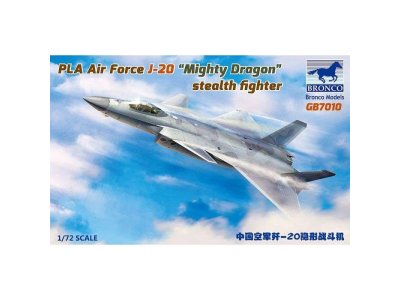 1:72 Bronco GB7010 PLA Air Force J-20 "Mighty Dragon" stealth fighter - Broncogb7010 - BROGB7010