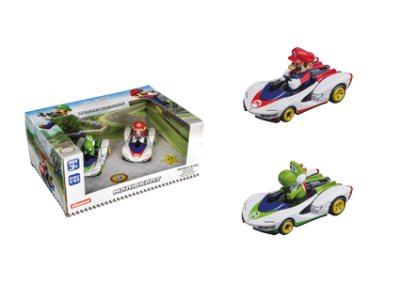 1:43 Carrera P&S Mario Kart - P-Wing Twinpack - Mario & Yoshi - Pull-Back - Car15813022 6 - CAR15813022