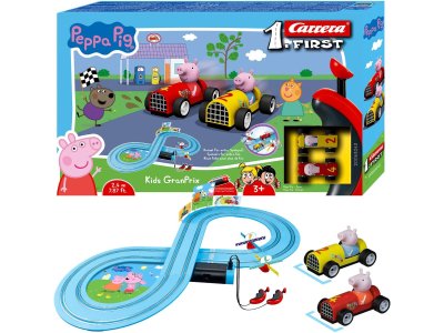 Carrera FIRST Peppa Pig - Kids GranPrix - Peppa Pig vs. George - Racebaan 2,4m - Car20063043 1 - CAR20063043