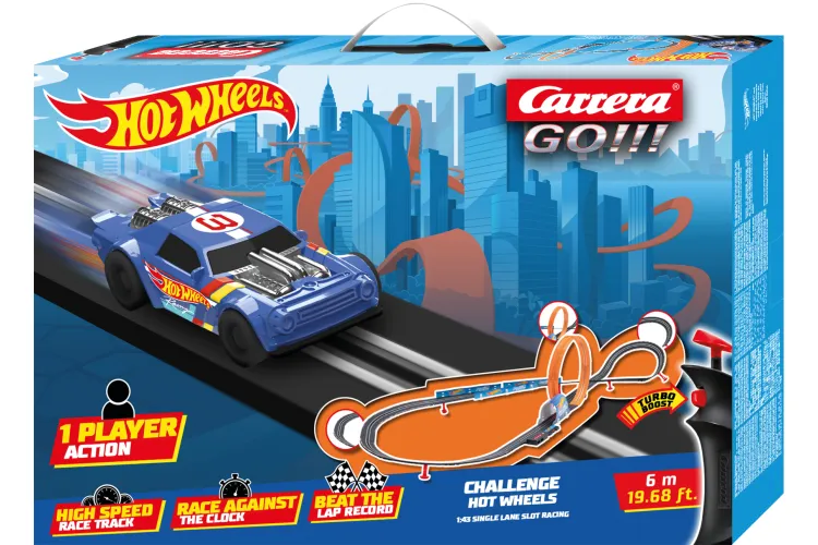 Carrera GO!!! Hot Wheels - Blauw Night Shifter vs. Rood HW50 Concept - Racebaan 6m - Car20068000 1 - CAR20068000