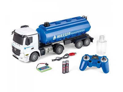 1:26 Carson 907665 RC Truck Mercedes Arocs with Water Trailer - Crs907665 1 - CRS907665