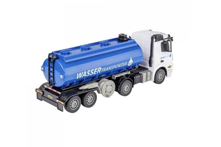 1:26 Carson 907665 RC Vrachtwagen Mercedes Arocs met Water Trailer - Crs907665 3 - CRS907665