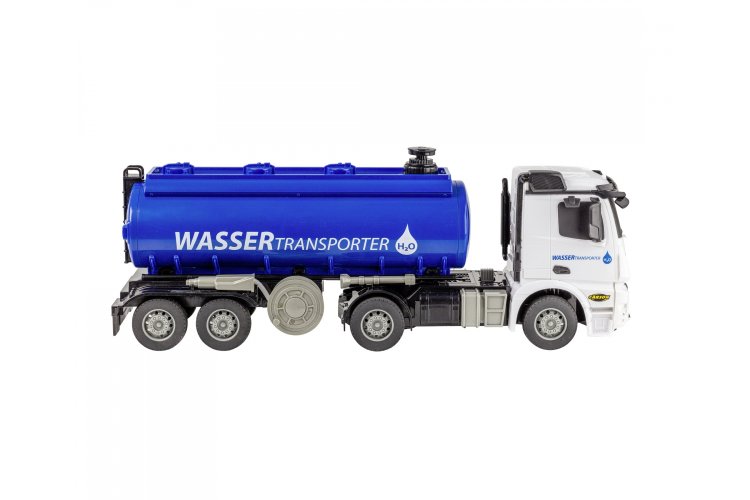 1:26 Carson 907665 RC Vrachtwagen Mercedes Arocs met Water Trailer - Crs907665 9 - CRS907665