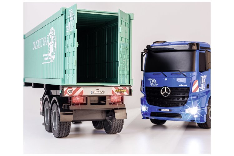 1:20 Carson 907671 RC Vrachtwagen Mercedes Arocs met Container en Trailer - Crs907671 11 - CRS907671