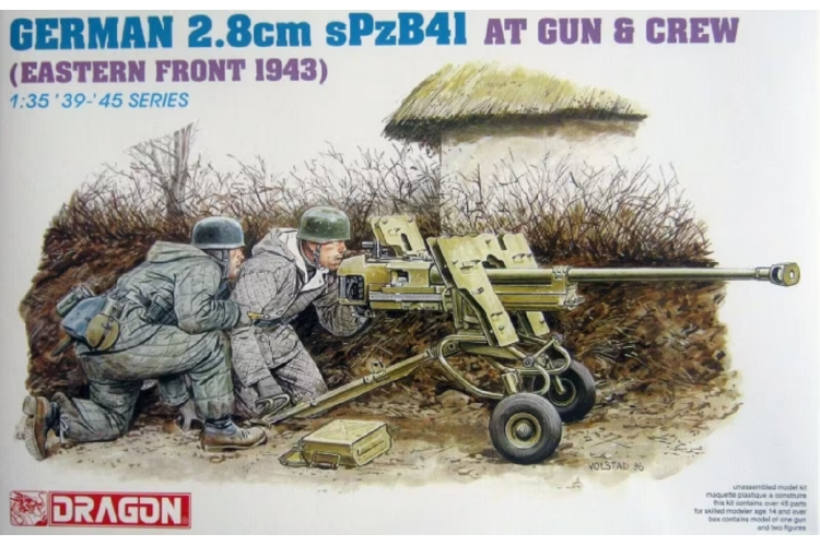 1:35 Dragon 6056 German 2.8 cm sPzB41 AT Gun & Crew - Eastern Front 1943 - Drg6056 1 - DRG6056