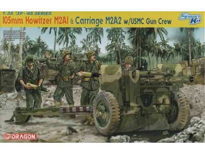1:35 Dragon 6531 105mm Howitzer M2A1 & Carriage M2A2 w/USMC Gun Crew - Drg6531 1 - DRG6531