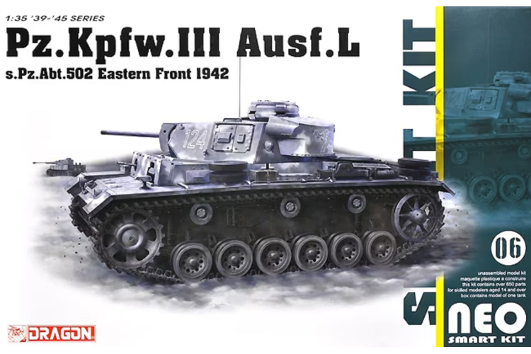 1:35 Dragon 6957 Pz.Kpfw.III Ausf.L s.Pz.Abt.502 Leningrad 1942 - Drg6957 1 - DRG6957