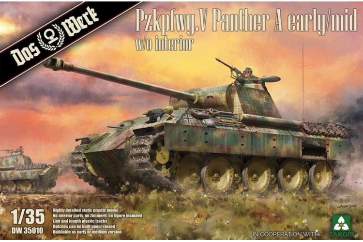 1:35 Das Werk 35010 Pz.Kpfw.V Sd.Kfz. 171 Panther Ausf. A Early/Mid w/o interior - Dw35010 1 - DW35010