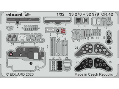 1:32 Eduard 33270 Accessoires for CR.42 - ICM - Edu33270 - EDU33270-XS