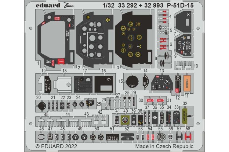 1:32 Eduard 32993 Interior for P-51D-15 - Revell - Edu33292 z1 1 - EDU32993-XS