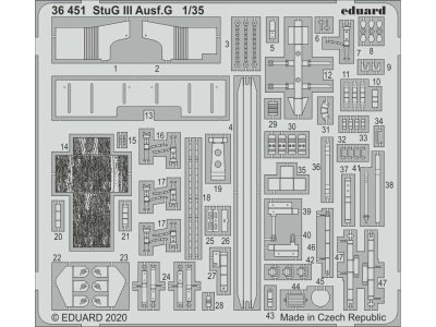 1:35 Eduard 36451 Accessoires for StuG III Ausf. G for Takom - Edu36451 - EDU36451-XS