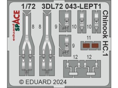 1:72 Eduard 3DL72043 Chinook HC.1 Space - Airfix - Edu3dl72043 xs 1 - EDU3DL72043-XS