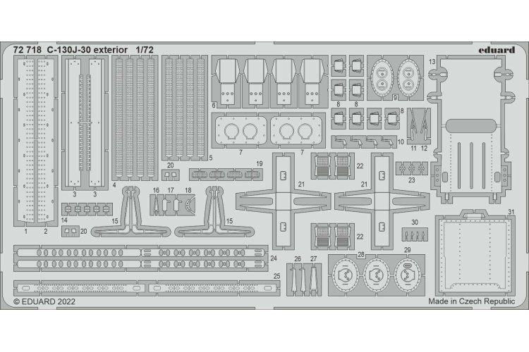 1:72 Eduard 72718 Exterior for C-130J-30 - Zvezda - Edu72718 lept z1 1 - EDU72718-XS