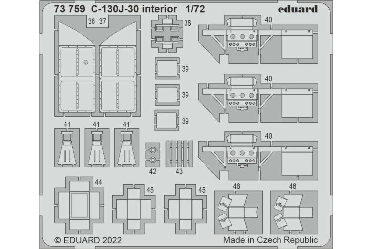 1:72 Eduard 73759 Interior for C-130J-30 - Zvezda - Edu73759 lept rev0 z2 - EDU73759-XS