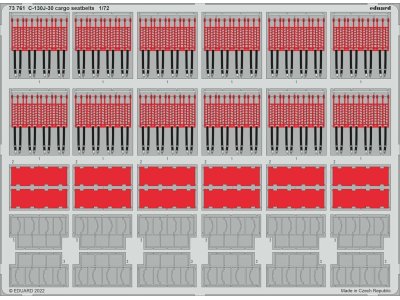 1:72 Eduard 73761 Cargo seatbelts for C-130J-30 - Zvezda - Edu73761 lept z1 - EDU73761-XS