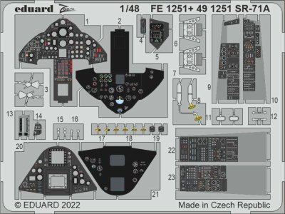 1:48 Eduard FE1251 Accessoires for SR-71 A Blackbird - Revell - Edufe1251 1 z1 - EDUFE1251-XS