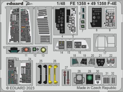 1:48 Eduard FE1358 Accessoires for F-4E - MENG - Edufe1358 - EDUFE1358-XS