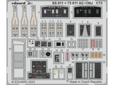 1:72 Eduard SS811 Accessoires for AC-130J - Zvezda - Eduss811 - EDUSS811-XS