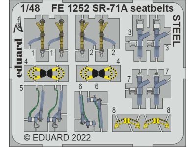 1:48 Eduard FE1252 Seatbelts Steel for SR-71 A Blackbird - Revell - Fe1252 z1 - EDUFE1252-XS