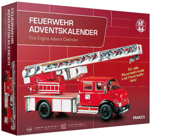 1:43 Franzis 67206-3 Brandweer Vrachtwagen - Adventskalender - Fr67206 3 01 1 - FR67206-3