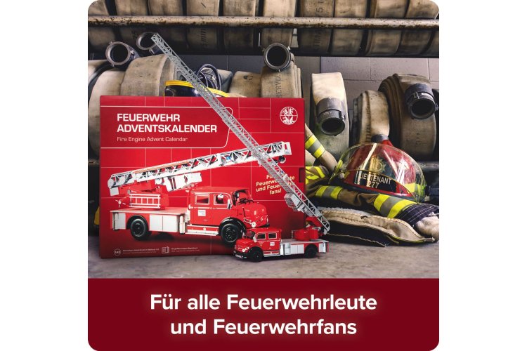 1:43 Franzis 67206-3 Brandweer Vrachtwagen - Adventskalender - Fr67206 3 b06 min - FR67206-3