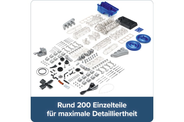 1:4 Franzis 67501-9 Ford Mustang V8 Motor Engine Kit - V8 Model Motorblok - Fr67501 9 b02 - FR67501-9