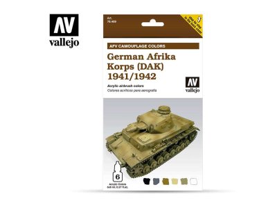 Vallejo 78409 German Afrika Korps (DAK) 1941/1942 - Acryl Set - German afrika korps 1941 42 dak 78409 - VAL78409-XS