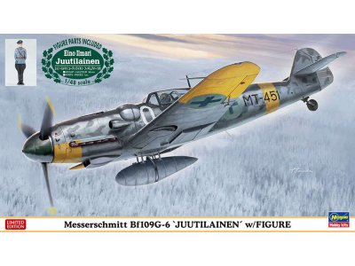 1:48 Hasegawa 07494 Messerschmitt BF109G-6 Juutilanen with Figure  - Has07494 - HAS07494