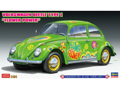 1:24 Hasegawa 20488 Volkswagen Käfer Car TYP1 Flower Power - Has20488 - HAS20488