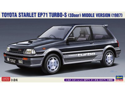 1:24 Hasegawa 20559 Toyota Starlet EP71 Turbo-S - Middle Vers.1987 - Has20559 - HAS20559