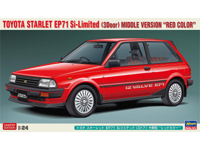1:24 Hasegawa 20660 Toyota Starlet EP71 Si-Limited (3 Door) Middle Version - Has20660 - HAS20660