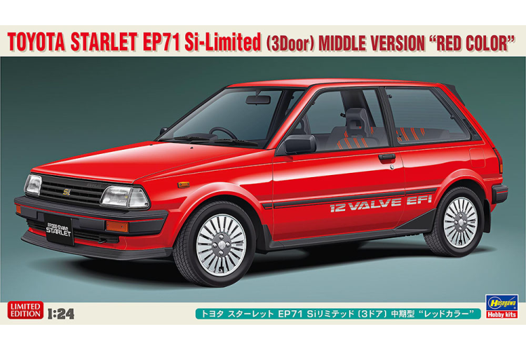 1:24 Hasegawa 20660 Toyota Starlet EP71 Si-Limited (3 Door) Middle Version - Has20660 - HAS20660