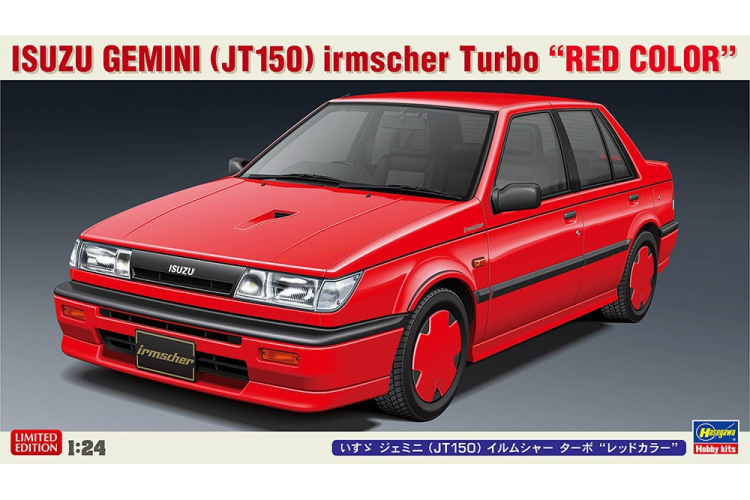 1:24 Hasegawa 20664 Isuzu Gemini (JT150) Irmscher Turbo "Red Color" - Has20664 - HAS20664