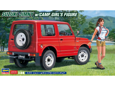 1:24 Hasegawa 52301 Suzuki Jimny w/Camp Girl's Figure - Has52301 - HAS52301