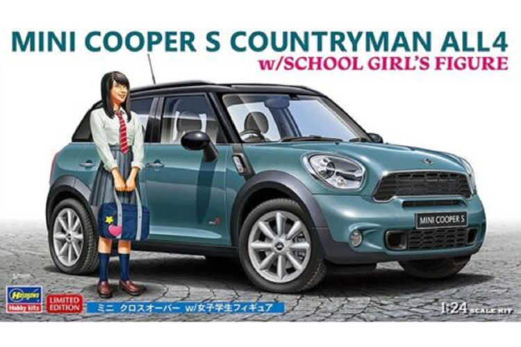 1:24 Hasegawa 52359 MINI Cooper Countryman All-4 met Figuur - Has52359 - HAS52359