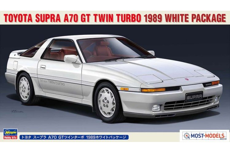 1:24 Hasegawa 20504 Toyota Supra A70GT Twin Turbo 1989 White Pack - Has620504 1 - HAS20504