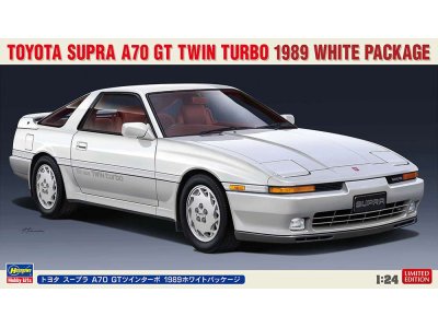 1:24 Hasegawa 20504 Toyota Supra A70GT Twin Turbo 1989 White Pack - Has620504 - HAS20504