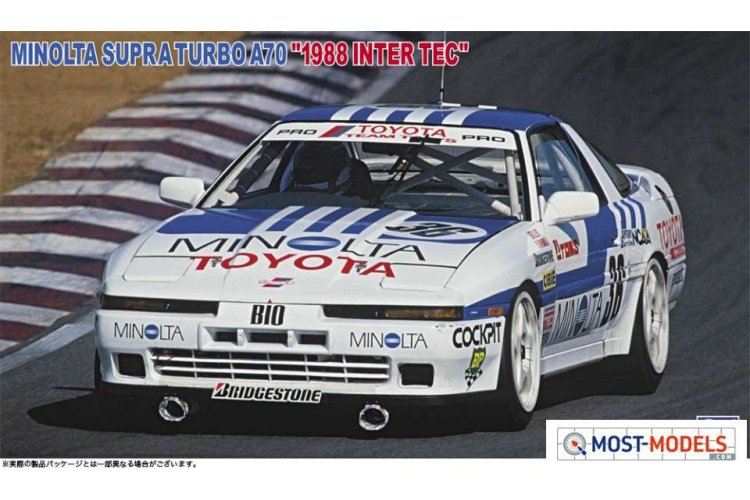 1:24 Hasegawa 21342 (21142) Minolta Supra Turbo A70 1988 Inter Tec Car - Has621342 1 - HAS21342