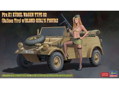 1:24 Hasegawa 52273 Kübelwagen 82 with Blond Lady Figure - Has652273 - HAS52273